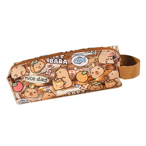 SUMMITDRAGON Klarer Bleistiftkoffer Reißverschluss In Stiftbeutel Wasserfester Stift Organisatoren Bag Travel Cosmetics Bag Für Studentische Frauen Frauenstifttasche von SUMMITDRAGON