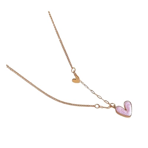 SUMMITDRAGON Kleine Herzheizkette Halskette Date Schmuck Edelstahltextur Geeignet Für Musikfestivals Und Modenshows Liebes Halskette Für Frauen von SUMMITDRAGON