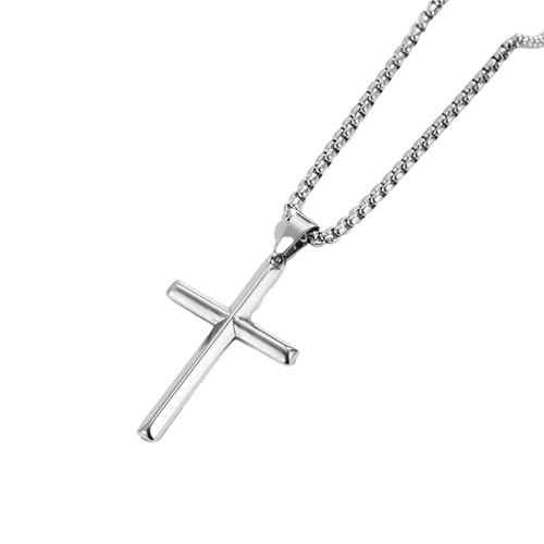 SUMMITDRAGON Kruzifix Anhänger Halskette Hypoallergenik Kette Neckkette Mit Glauben Anhänger Religiöser Schlüsselbeutel Kettenzubehör Schwarzkruzifix von SUMMITDRAGON