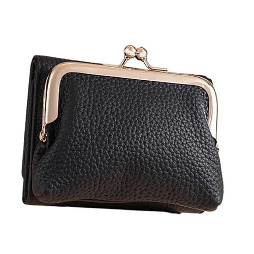 SUMMITDRAGON Ladies Geldbörse Mit Kuss Taschenmünzenbeutel Und Kreditkartensteckplatten Wechseln Sie Taschen Kurzwellet Für Frauen Trendy Kreditkarten Brieftasche von SUMMITDRAGON