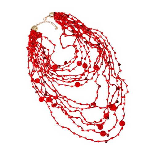 SUMMITDRAGON Leichte Modeschmuck Handgefertigte Perlen Halskette Vielseitige Design Nackenkette Für Lässige Oder Formelle Anlässe Perlen Neckkette von SUMMITDRAGON