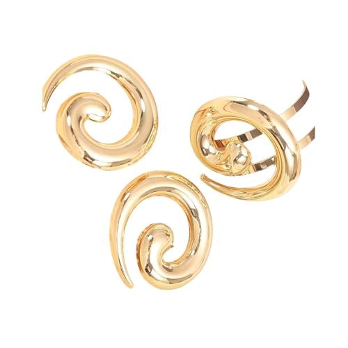 SUMMITDRAGON Leichtmetallschmuck Ohrringe Und Armband Schöne Wirbelohrringe Und Armband Set Für Mode Forward Women Swirls Designs Schmuck von SUMMITDRAGON