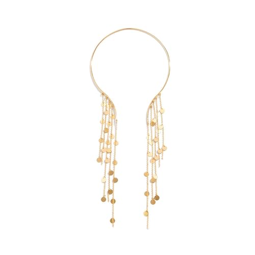 SUMMITDRAGON Long Quasten Halskette Für Frauen Mit Einem Faux Münzhänger Ein Stilvolles Accessoire Für Formelle Und Lässige Kleidung Statement Juwely von SUMMITDRAGON