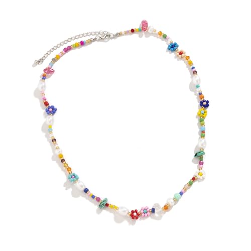 SUMMITDRAGON Mehrfarbig Robuste Perlen Choker Imitation Perlen Halsband Halskette Für Frauen Schmuck Accessoire Imitation Kragen Kragen von SUMMITDRAGON