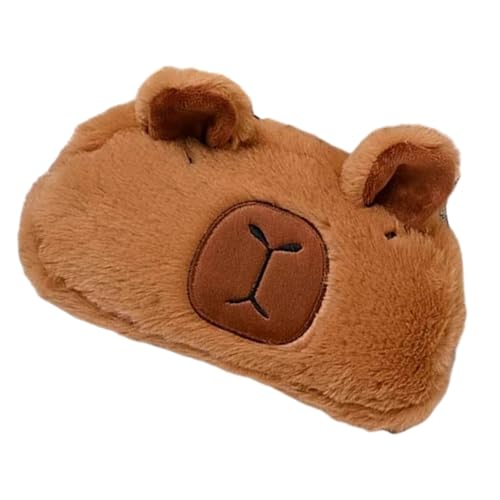 SUMMITDRAGON Mehrzweckstiftkoffer Großer Kapazität Cartoon Plüsch Bleistift Hülle Reißverschlussbeutel Make Up Tasche Für Mädchen Frauen Tragbar von SUMMITDRAGON