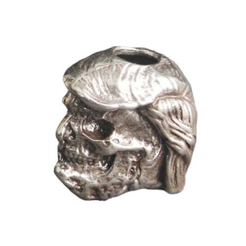 SUMMITDRAGON Messingschädel Charme Schädel Schmuck Anhänger Perle Charm Lanyard Perlen Messing Textur Geeignet Für Armbänder Und Schlüsselanhänger Regenschirm Seilzubehör von SUMMITDRAGON