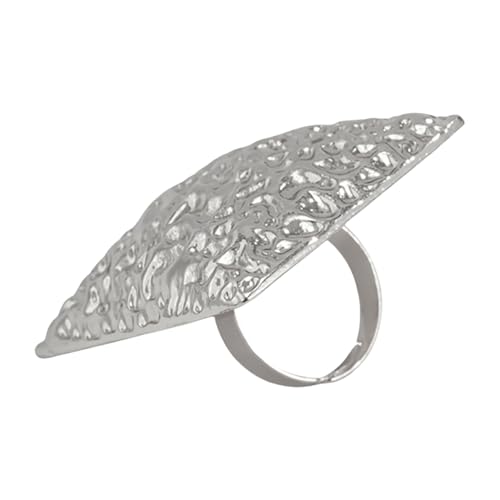 SUMMITDRAGON Metal Statement Ringe Unregelmäßige Gehämmerte Fingerringe Verstellbare Offene Bandlegierung Mode Schmuckgeschenk Für Ihren Modischen Stapelbaren Set von SUMMITDRAGON