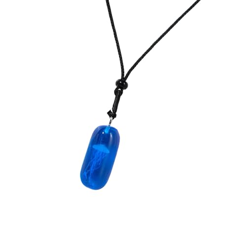 SUMMITDRAGON Mode Nachtleuchten Qualle Halskette Handwerk Von Robusten Harzmaterialien Modedekoration Für Mystery Women's Mode Schmuck von SUMMITDRAGON