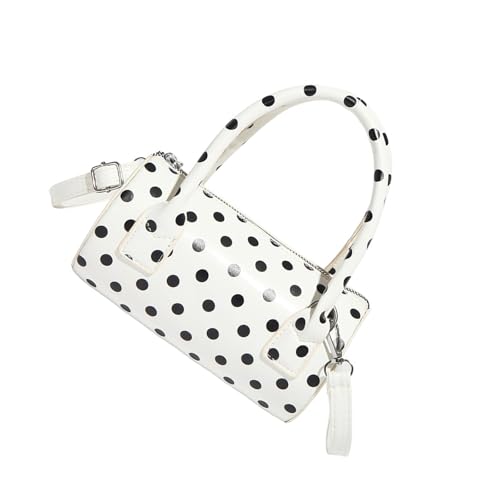SUMMITDRAGON Mode Punktabdruck Top Tasche Bequeme Verschleißstile Schulter Crossbody Bag Pu Handtasche Für Arbeitsreise Event Geräumige Organisator Schulter von SUMMITDRAGON