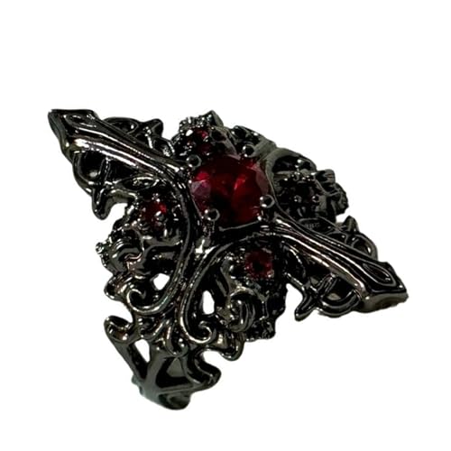 SUMMITDRAGON Mode Vintage Ringe Gothic Fingerlegierung Textur Geeignet Für Jugendliche Frauen Die Einzigartige Accessoires Einstellbar Lieben von SUMMITDRAGON