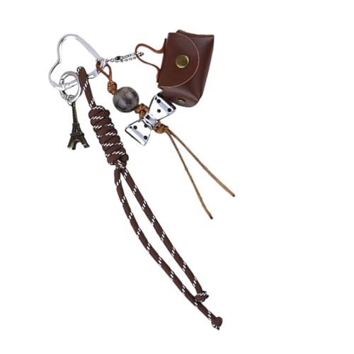SUMMITDRAGON Moderne Schlüsselbeutel Bahnbefugnis Mischung Praktikabilität Und Stil Praktischer Lederschlüsselhalter Für Mode Individuen Bag Ornament von SUMMITDRAGON