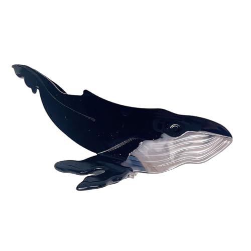 SUMMITDRAGON Multifirtional Whale Form Haarclipwale Haargriff Stylish Kopfstück Acryl Textur Für Heimbüros Und Schulgebrauch von SUMMITDRAGON