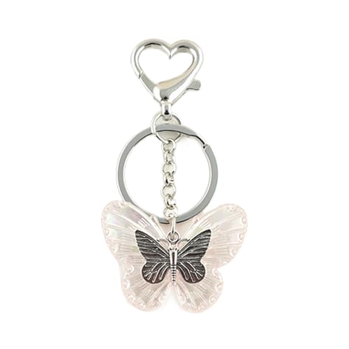 SUMMITDRAGON Netter Cartoon Butterfly Keychain Anhänger Modischer Und Praktischer Schlüsselringschlüsselcharm Für Rucksackbeuteldekoration Kreativen Doppelseitigen Schlüsselzauber von SUMMITDRAGON