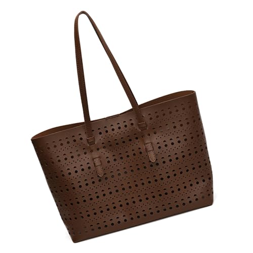 SUMMITDRAGON Office Pendler Umhängetasche Leichte Hohlausbeutel Mit Mehreren Taschen Praktische PU Für Frauen Multi Purpose Work von SUMMITDRAGON