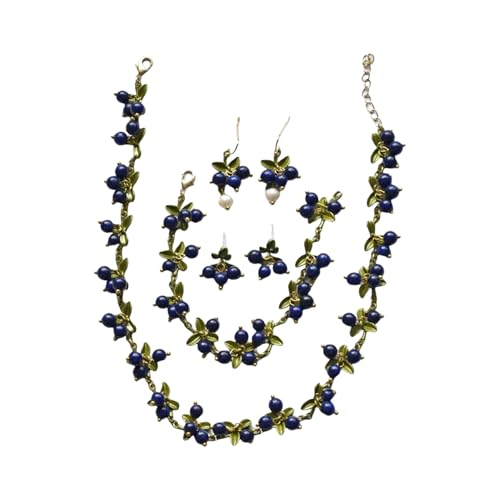 SUMMITDRAGON Perlen Halskette Armband Ohrringe Set Fashion Accessoires Komfortable Schmuck Für Eleganzen Bei Formellen Versammlungen Frauen Party Schmuck von SUMMITDRAGON