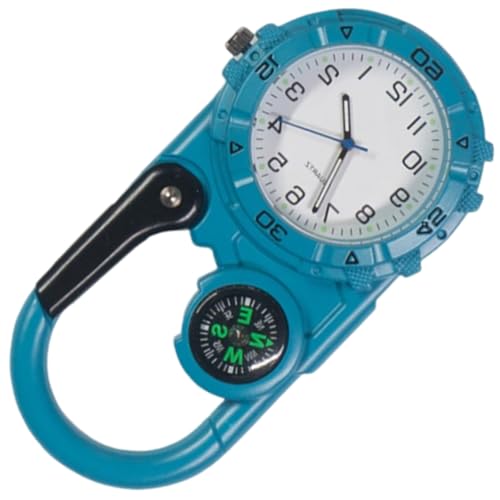 SUMMITDRAGON Pocket Watch Mit Kompasse Wandererbergsteigering Carabiner Hanging Haken Tragbare Gürtel Clip Uhr Für Backpacker Outdoor Sports Mountaineering Carabiner von SUMMITDRAGON