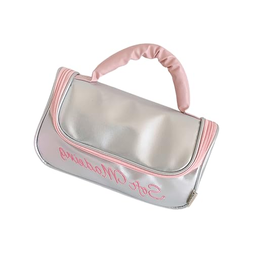 SUMMITDRAGON Praktische PU Make Up Organisierte Bögen Dekoration Kompakte Kosmetikbeutel Toilettenspeicher Für Frauen Reisen Essentielles Multi Funktionaler Aufbewahrungsbeutel von SUMMITDRAGON