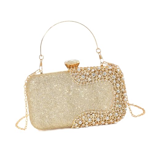 SUMMITDRAGON Schimmernde Strasssteine Abend Geldbeutel Frauen Glitzernde Handtasche Umhängetasche Mit Crossbody Option Für Den Abend Luxuriöser Abschlussballkupplung von SUMMITDRAGON