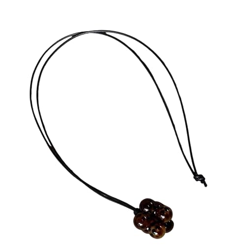 SUMMITDRAGON Schlankes Schwarzes Harz Statement Halskette Extra Langes Minimalistisches Design Koreanischer Modeschmuck Für Moderne Stile Modeblogger Inspirierte Halskette von SUMMITDRAGON