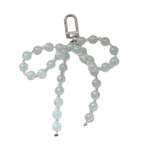 SUMMITDRAGON Schöne Hänge Dekorationen Süße Farbenfrohe Perlen Bowknot Schlüsselbund Anhänger Keyring Dekorationsbeutel Hänge Orament von SUMMITDRAGON