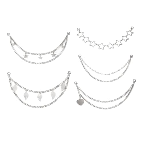 SUMMITDRAGON Set Von 5 Modehandtaschenketten Verstellbare Länge Kettenmodische Accessoire Multifauntal Geldbeutel Ketten Legierungstextur Einzigartige Geldbörsenketten von SUMMITDRAGON