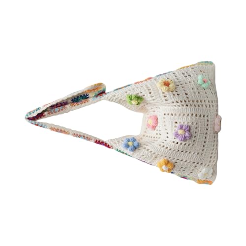 SUMMITDRAGON Stilvolle Crossbody Tasche Atmungsaktive Stricktasche Mit Komplizierter Böhmischer Stickstätte Für Den Täglichen Gebrauch Sticktasche Strickhandtasche von SUMMITDRAGON