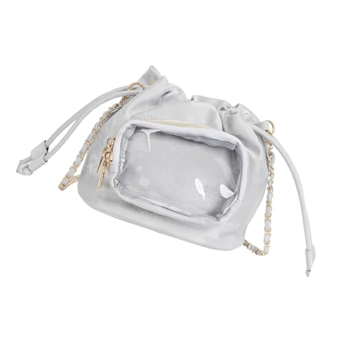 SUMMITDRAGON Stilvolle Crossbody Tasche Für Frauen Mode Umhängetaschen PU Eimer Mit Abnehmbarem Riemen Für Schuleinkäufe Und Partys Verstellbarer Gurteimer von SUMMITDRAGON