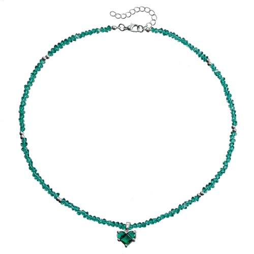 SUMMITDRAGON Stilvolle Handgefertigte Perlen Halskette Mit Liebe Herz Anhänger Mode Schmuck Accessoire Für Jeden Anlass Casual Wear Romance Schmuck Geschenk von SUMMITDRAGON