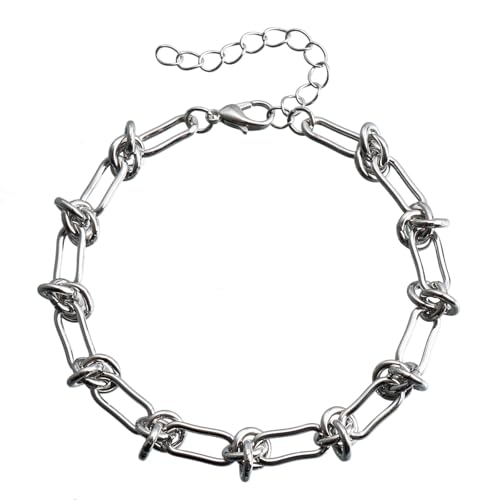 SUMMITDRAGON Stilvolle Männer Armband Edelstahl Einzigartige Halskette Mehrschichtiger Handwerksmängel Handgelenk Schmuck Perfekt Für Tägliche Party Tägliche Kette Halskette von SUMMITDRAGON
