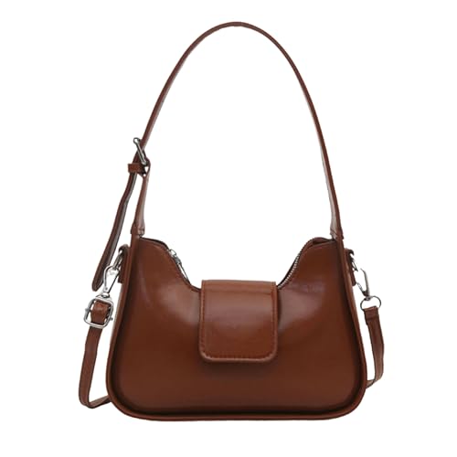 SUMMITDRAGON Stilvolle PU Leder Schulter Crossbody Tasche Für Frauen 2025 Frühlingssammlung Handtaschen Abendtaschen Awdary Geldbörsen Räumlich Alltagsumhängetasche von SUMMITDRAGON