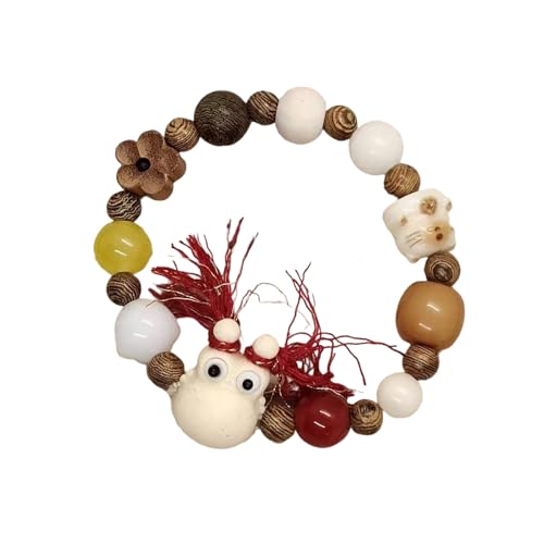 SUMMITDRAGON Styles Armband Frauen Modeperlen Mit Quasten Detail Holzstruktur Geeignet Für Verschiedene Anlässe Holzperle von SUMMITDRAGON