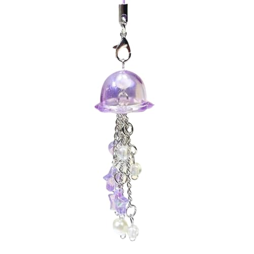 SUMMITDRAGON Stylische Acryl Quallen Schlüsselbund Dekoration Eventual Catching Phone Anhänger Lanyard Süßes Telefonzubehör Für Keychain Tasche von SUMMITDRAGON