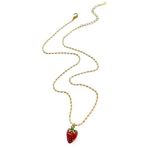 SUMMITDRAGON Trendy Fruchtförmige Halskette Komfort Anpassungsverstellbare Länge Design Schlangekette Perfekte Alltagsschmuckgeschenk Für Ihr Lässiges Outfit Passender Acryl Neckketten von SUMMITDRAGON