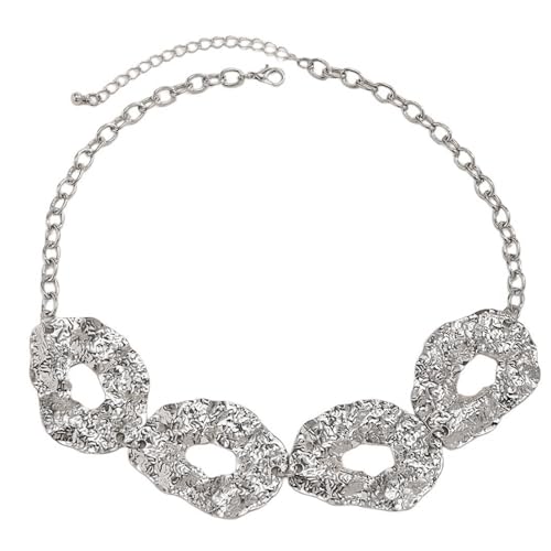 SUMMITDRAGON Übertriebene Unregelmäßige Kreisförmige Taillenkette Halskette Für Frauen Und Männer Goth Metall Verstellbar von SUMMITDRAGON