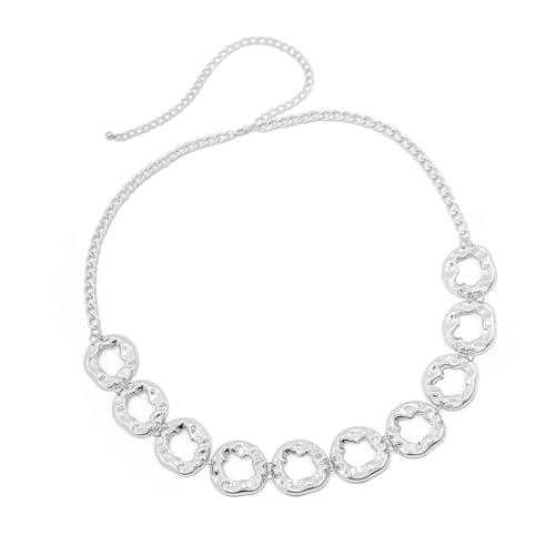 SUMMITDRAGON Übertriebene Unregelmäßige Kreisförmige Taillenkette Halskette Für Frauen Und Männer Goth Metall Verstellbar von SUMMITDRAGON