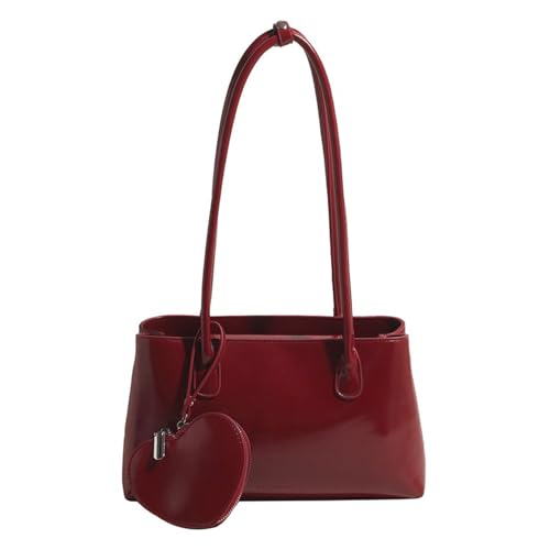 SUMMITDRAGON Umhängetasche Für Frauen PU Lederschlollen Hoboes Handtasche Retro Clutches Tasche Mit Reißverschluss Für Abend Party Trendy Unterarmtasche von SUMMITDRAGON