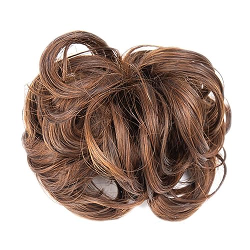 SUMMITDRAGON Unordentliche Brötchen Haarstücke Klauen Clip Wavy Curly Hair Clip Girls Klaue Pferdeschwanz Haarstücke Synthetische Haarverlängerung Scunchies von SUMMITDRAGON