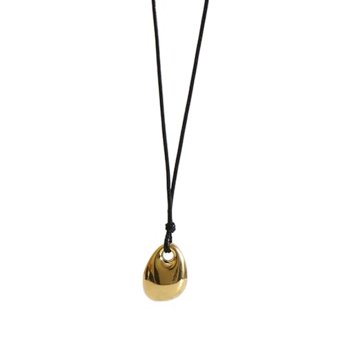 SUMMITDRAGON Verstellbare PU Lederkabel Halskette Unregelmäßige Bohne Anhänger Schlangekette Kette Geometrischer Charme Heckchain Unisex Accessoire Bequeme Halskette SUMMITDRAGON Verstellbare PU Lederkabel Halskette Unregelmäßige Bohne Anhänger Schlangekette Kette Geometrischer Charme Heckchain Unisex Accessoire Bequeme Halskette von SUMMITDRAGON