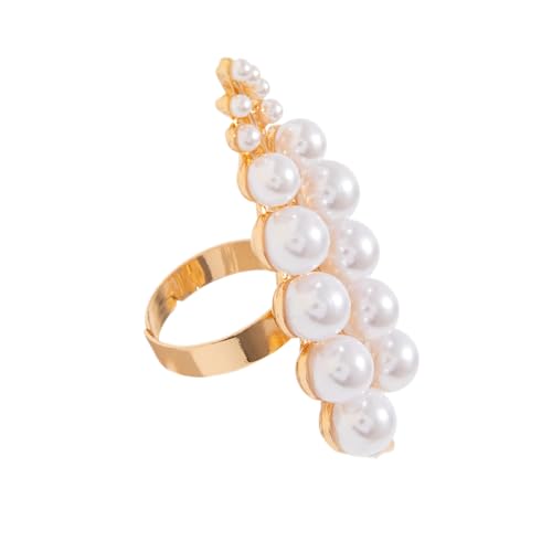 SUMMITDRAGON Verstellbare Perlen Knöchel Ringe Gold Ton Hohl Gefiederte Ringe Fingerschmuck Für Frauen Mädchen Geschenk Für Schmuckliebhaber von SUMMITDRAGON