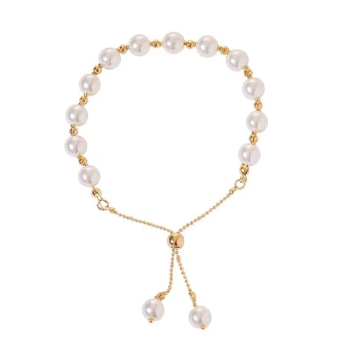 SUMMITDRAGON Vielseitige Imitation Perlen Armband Elastizität Dehnbar Auszug Handchain Minimalistische Modeschmuck Für Tägliche Verschleiß Minimalistischer Perlen Schmuck von SUMMITDRAGON