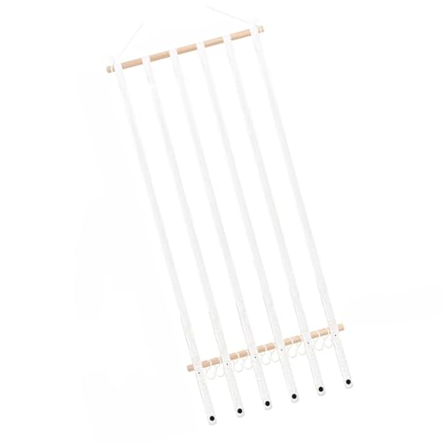 SUMMITDRAGON Wandmontierte Mädchen Haarbögen Holzrahmen Mit 12 Haken Und Abnehmbaren Bändern Dekorationsraum Aufbewahrungsbügel Holzhaarschmuck Mit Schnappbädern von SUMMITDRAGON