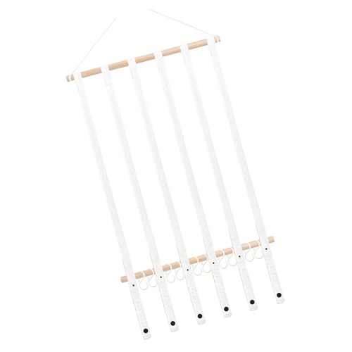SUMMITDRAGON Wandmontierte Mädchen Haarbögen Holzrahmen Mit 12 Haken Und Abnehmbaren Bändern Dekorationsraum Aufbewahrungsbügel Holzhaarschmuck Mit Schnappbädern von SUMMITDRAGON