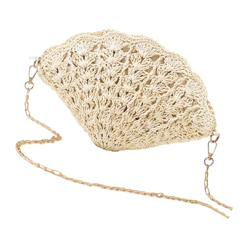 Strohklumpen Handtasche Summers Strand Geldbeutel Für Frauen Gewebtes Muschelbeutel Schulter Crossbody Bag Handtaschen Geschenke Strohklumpen Für Frauen von SUMMITDRAGON