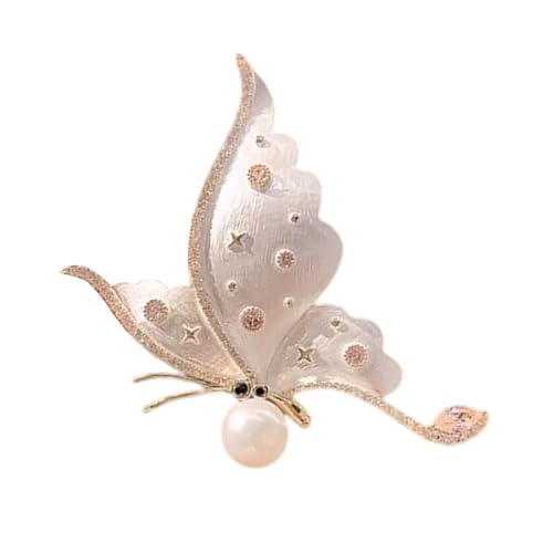 Stylish Butterfly Brosche Pins Exquisite Schmetterling Mit Perlen Für Geschäftstreffen Und Veranstaltung Hohe Qualität von SUMMITDRAGON