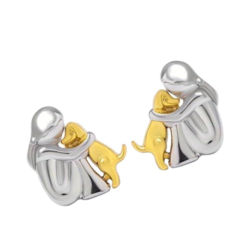Süßes Mädchen Mit Hund Zinkes Legierung Anhänger Halskette/Ohrringe Für Frauen Handgefertigtes Liebhaber Geschenk Freizeit Kleidung Accessoire Mode Schmuck Für Frauen von SUMMITDRAGON