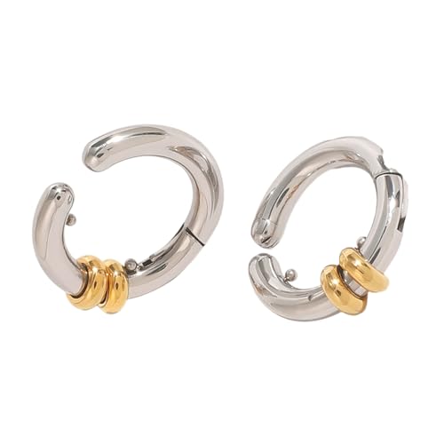 Trendy Farbenfrohe Ohrclips Schmuck Elegante Farbblöcke Clips Accessoire Ideal Zum Verbesserung Einzelner Stile Sichere Ohrmanschetten von SUMMITDRAGON