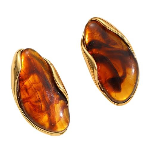 Trendy Geometrisch Geformte Ohrstifte Edelstahlharzohrringe Mode Handgefertigte Ohrzubehör Für Alltägliche Verschleiß Zeitgenössischer Geometrischer Ohrringe Mit Farboptionen von SUMMITDRAGON