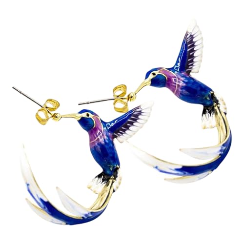 Unique Hummingbird Ohrringe Bolzen Mit Wassertropfen Designs Robuste Legierungs Mode Ohrklammern Für Party Stilvolle Outfits Legierung Ohrtropfen von SUMMITDRAGON