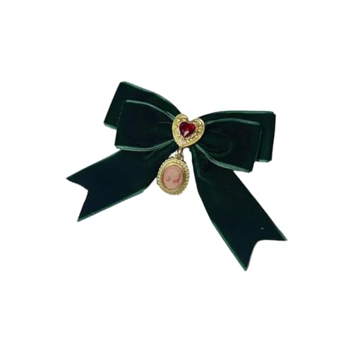 Velvets Bowknot Pin Mit Strasssteinen Herz Handgefertigt Bowtie Brosche Für Mode Enthusiasten Stilvoller Ausschnitt Accessoires Frauen Modeaccessoire von SUMMITDRAGON
