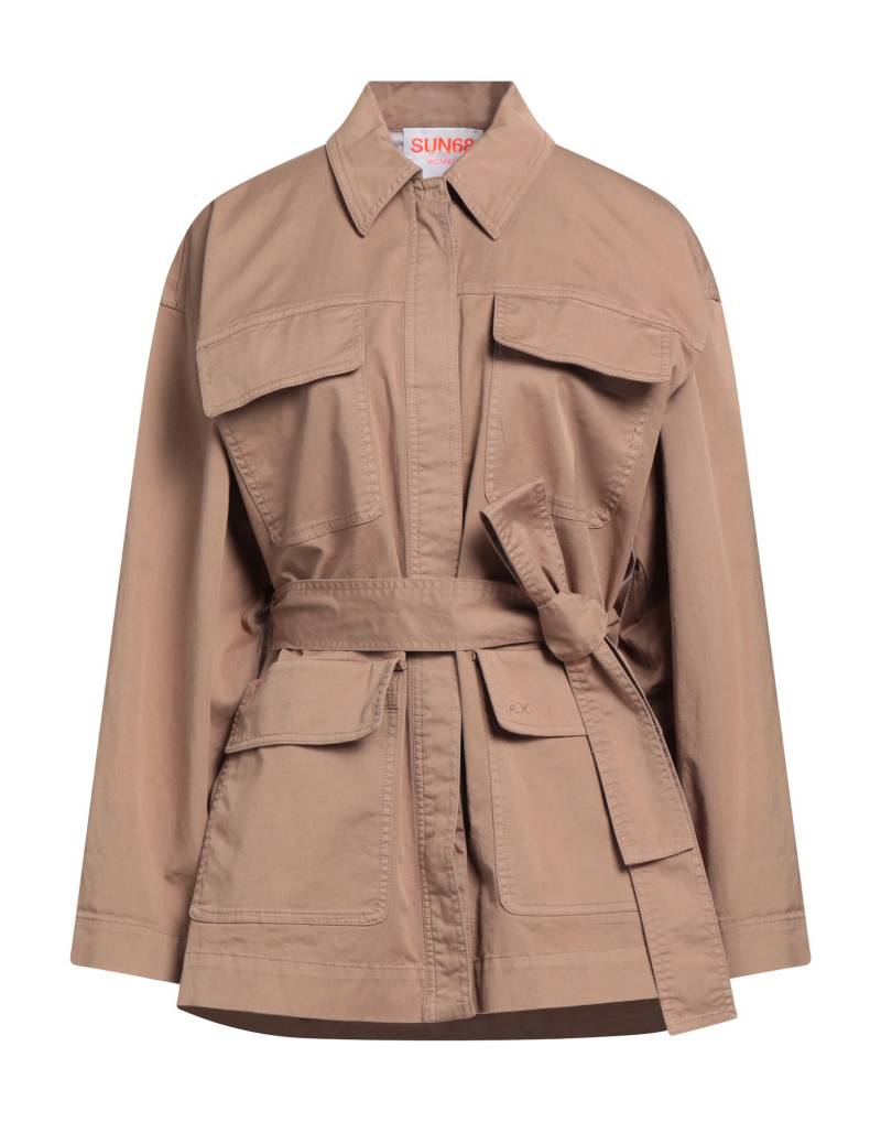 SUN 68 Jacke & Anorak Damen Hellbraun von SUN 68